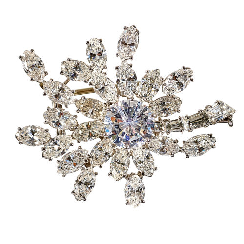 DIAMANT-BROSCHE : (DOBIASCHOFSKY AUKTIONEN AG)