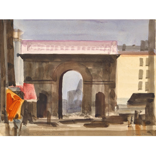 ALBERT CHAVAZ : 'Porte St-Martin Paris' (DOBIASCHOFSKY AUKTIONEN AG)