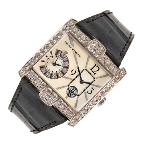 DAMENARMBANDUHR : Harry Winston 'Avenue Square A2' (DOBIASCHOFSKY AUKTIONEN AG)
