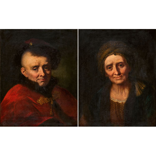 GIUSEPPE NOGARI : Portr�ts einer �lteren Frau und eines adligen Herrn. Gegenst�cke (DOBIASCHOFSKY AUKTIONEN AG)