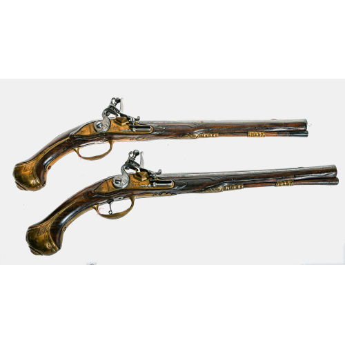 PAAR STEINSCHLOSS-PISTOLEN : Deutschland oder Niederlande, um 1720 (DOBIASCHOFSKY AUKTIONEN AG)