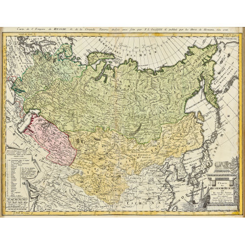 HOMANNS ERBEN : 'Charte das Russische Reich und die von den Tatarn bewohnte Lnder in Europa und Asia enthaltend' (DOBIASCHOFSKY AUKTIONEN AG)