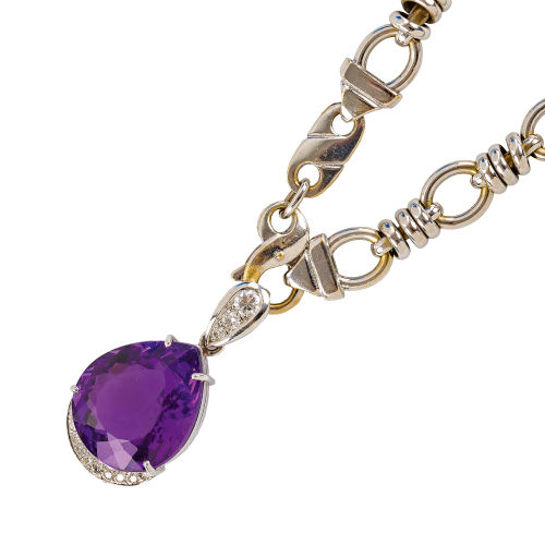 AMETHYST-BRILLANT-COLLIER : (DOBIASCHOFSKY AUKTIONEN AG)