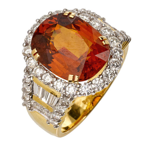SAPHIR-DIAMANT-RING : (DOBIASCHOFSKY AUKTIONEN AG)