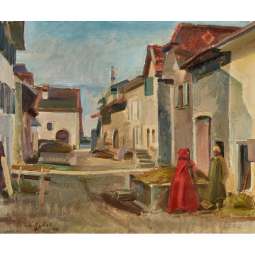 FRIEDRICH TRAFFELET : Strassenszene mit zwei Spahis (DOBIASCHOFSKY AUKTIONEN AG)