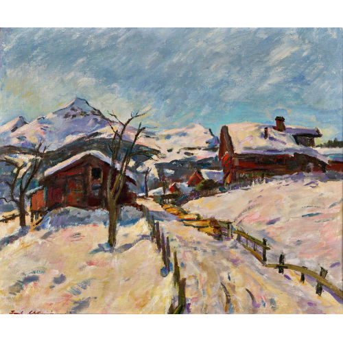 FRITZ MEIJER : Sonnige Berglandschaft im Winter (DOBIASCHOFSKY AUKTIONEN AG)