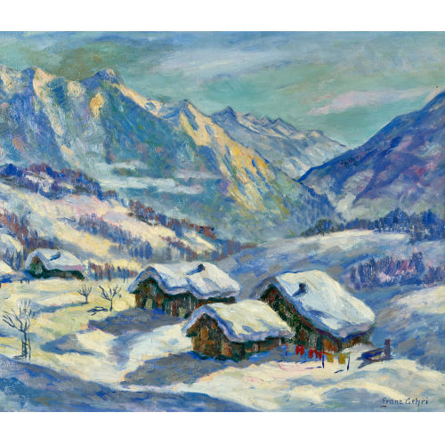 FRANZ GEHRI : Sonnige Winterlandschaft (DOBIASCHOFSKY AUKTIONEN AG)