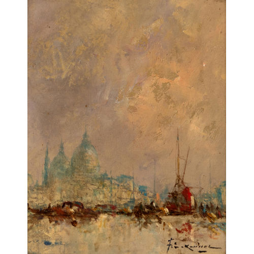 JEAN-�TIENNE KARNEC : Canal Grande mit Blick auf Santa Maria della Salute (DOBIASCHOFSKY AUKTIONEN AG)