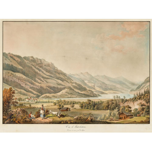 SIMON DANIEL LAFOND : 'Vue d'Interlaken' (DOBIASCHOFSKY AUKTIONEN AG)