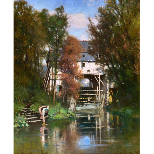 FREDERICK DICKINSON WILLIAMS : B�uerin am M�hlekanal (DOBIASCHOFSKY AUKTIONEN AG)