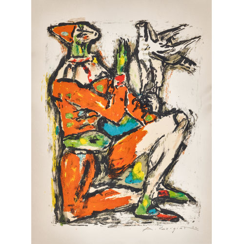 ALOIS CARIGIET : Clown und Falke (DOBIASCHOFSKY AUKTIONEN AG)