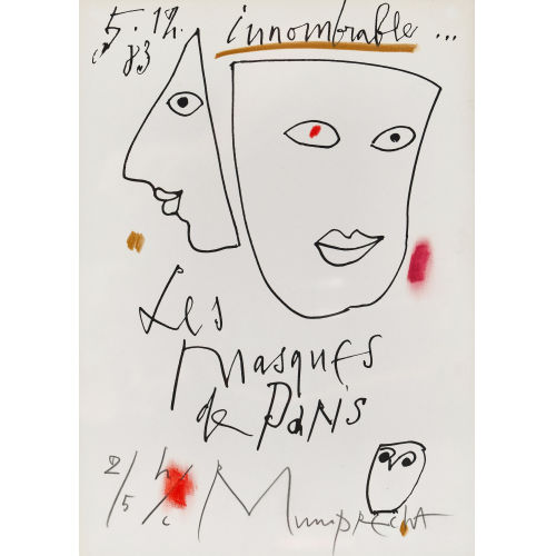 RUDOLF MUMPRECHT : 'Les masques de Paris' (DOBIASCHOFSKY AUKTIONEN AG)