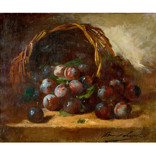 ALFRED ARTHUR BRUNEL DE NEUVILLE : Nature morte aux prunes (DOBIASCHOFSKY AUKTIONEN AG)