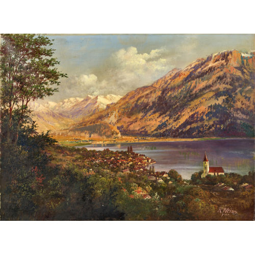 RUDOLF JOHANN WEISS : 'Brienz am Brienzersee' (DOBIASCHOFSKY AUKTIONEN AG)