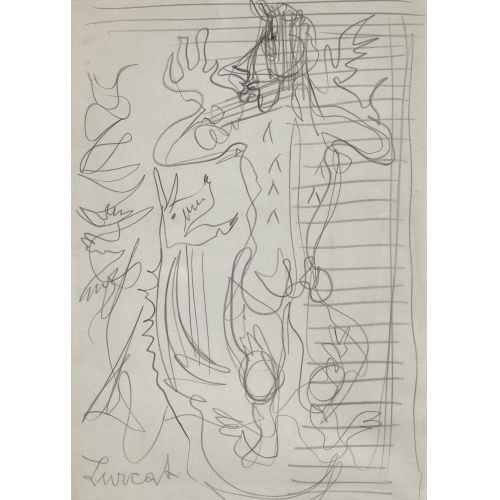 JEAN LUR�AT : Figur mit Hund (DOBIASCHOFSKY AUKTIONEN AG)