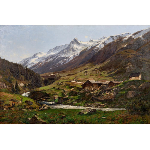 GEORG MACCO : L�tschental mit Bietschhorn. (DOBIASCHOFSKY AUKTIONEN AG)