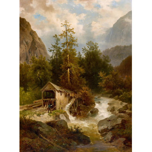 JOSEF THOMA : S�gem�hle am Bach bei Interlaken (DOBIASCHOFSKY AUKTIONEN AG)