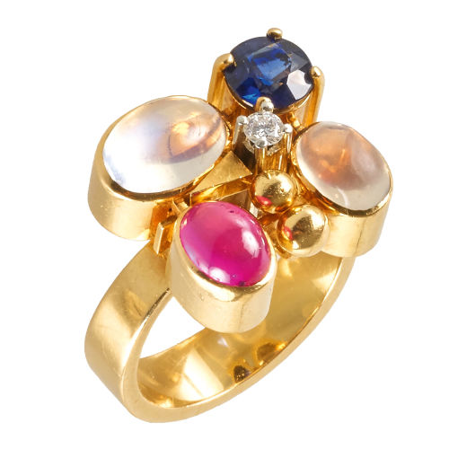EDELSTEIN-RING : Othmar Zschaler, Bern (DOBIASCHOFSKY AUKTIONEN AG)