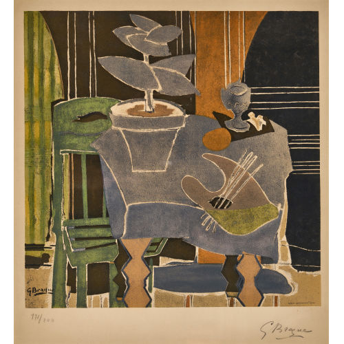 GEORGES BRAQUE : Nature morte � la palette (DOBIASCHOFSKY AUKTIONEN AG)