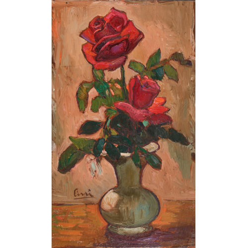 ALFREDO CINI : Rosen in Vase (DOBIASCHOFSKY AUKTIONEN AG)