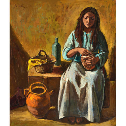 JEANNE) JANEB� (EIGTL. BARRAUD-PELLET : 'La coupeuse de pain' (DOBIASCHOFSKY AUKTIONEN AG)