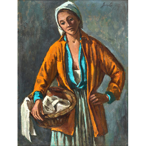 JEANNE) JANEB� (EIGTL. BARRAUD-PELLET : Junge Frau mit Korb (DOBIASCHOFSKY AUKTIONEN AG)