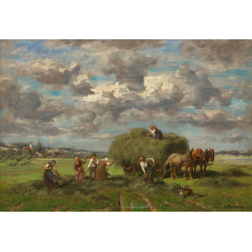 D�SIR� THOMASSIN : Die Heuernte (DOBIASCHOFSKY AUKTIONEN AG)