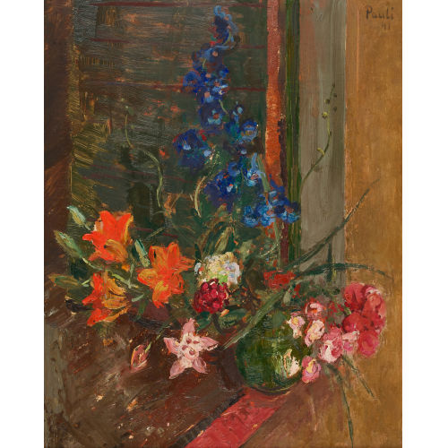 FRITZ EDUARD PAULI : Blumen auf der Fensterbr�stung (DOBIASCHOFSKY AUKTIONEN AG)