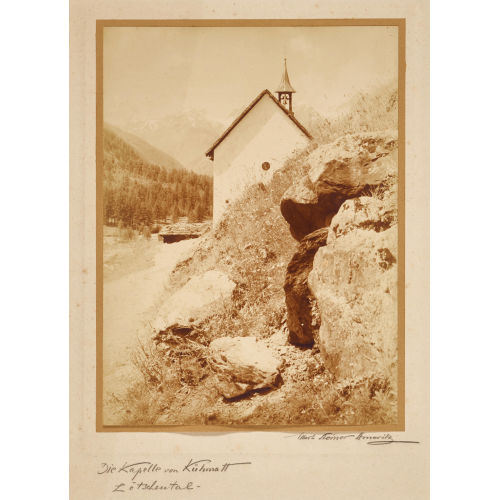 ALBERT STEINER : 'Die Kapelle von Khmatt, Loetschental' (DOBIASCHOFSKY AUKTIONEN AG)