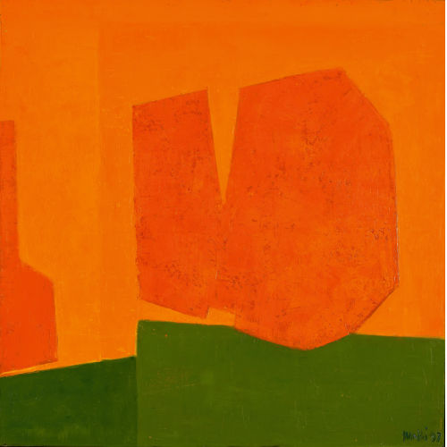 WALTER MAFLI : 'Abstrait orange' (DOBIASCHOFSKY AUKTIONEN AG)