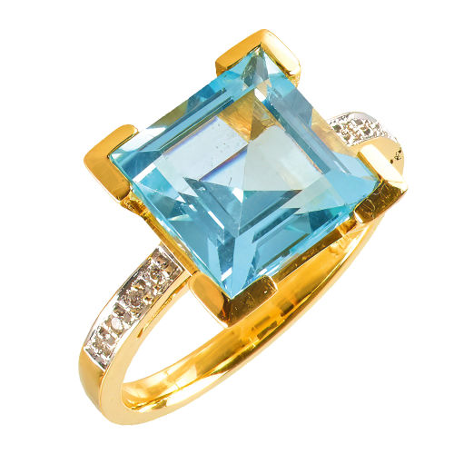 TOPAS-BRILLANT-RING : Goldgilde, Pforzheim (DOBIASCHOFSKY AUKTIONEN AG)