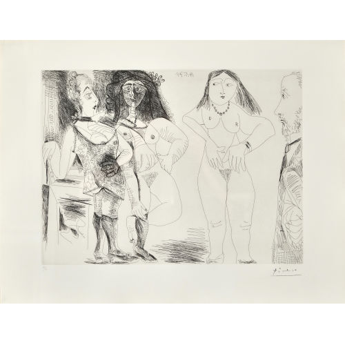 PABLO PICASSO : 'Degas chez les filles. La note' (DOBIASCHOFSKY AUKTIONEN AG)