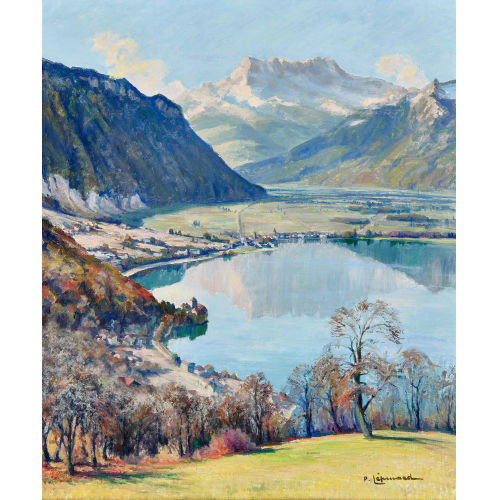 PAUL L�PINARD : Genfersee mit Dents du Midi (DOBIASCHOFSKY AUKTIONEN AG)