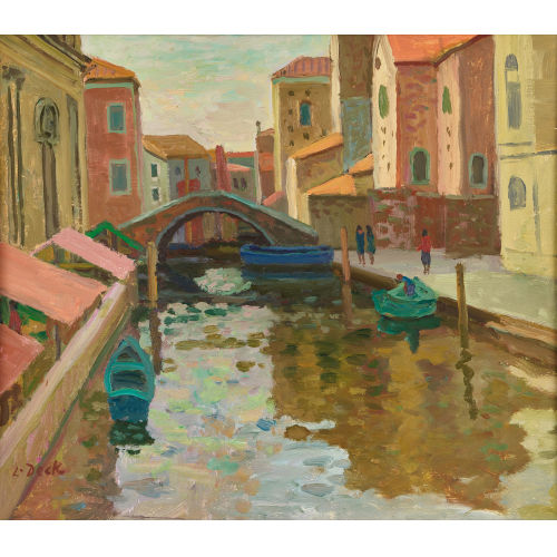 LEO DECK : 'Chioggia. Am Kanal' (DOBIASCHOFSKY AUKTIONEN AG)