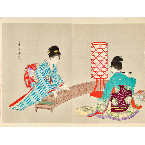 SHUNTEI MIYAGAWA : Triptychon 'Tosei Furyu Tsu' (DOBIASCHOFSKY AUKTIONEN AG)