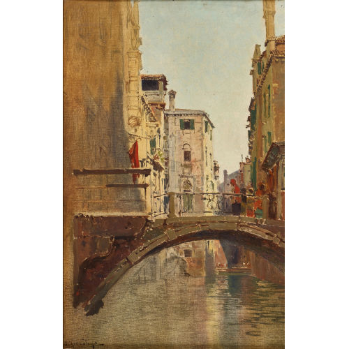 ARTHUR (EIGTL. JEAN BAPTISTE ARTHUR) CALAME : Kanalpartie in Venedig (DOBIASCHOFSKY AUKTIONEN AG)
