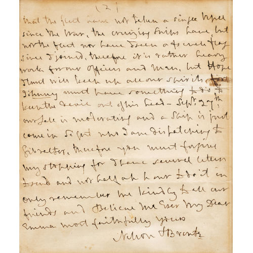 AUTOGRAF : Admiral Horatio Nelson (1758-1805), 1. Herzog von Bronte (DOBIASCHOFSKY AUKTIONEN AG)