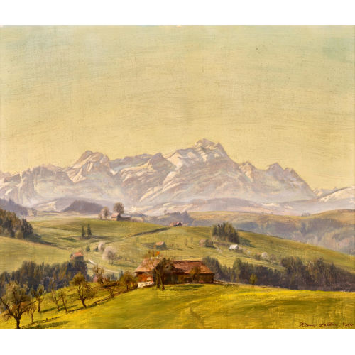HANS ARNOLD ZELLER : 'Fr�hlingstag. S�ntis und Altmann' (DOBIASCHOFSKY AUKTIONEN AG)