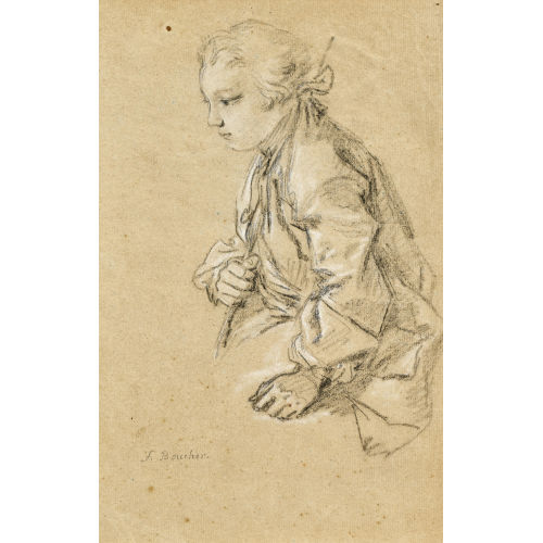 FRAN�OIS BOUCHER : Portrait d'un gar�on (DOBIASCHOFSKY AUKTIONEN AG)