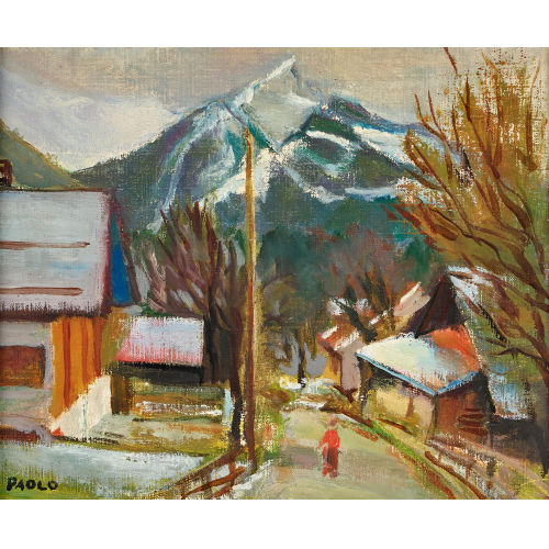PAUL JAKOB) PAOLO (EIGTL. M�LLER : Herbstliches Bergdorf (DOBIASCHOFSKY AUKTIONEN AG)