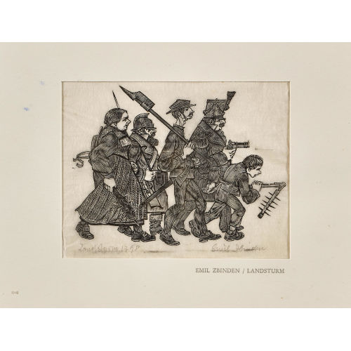 EMIL ZBINDEN : 'Landsturm 1798' (DOBIASCHOFSKY AUKTIONEN AG)