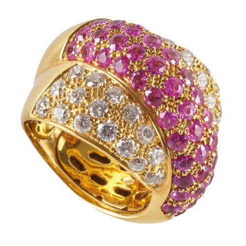 SAPHIR-BRILLANT-RING : (DOBIASCHOFSKY AUKTIONEN AG)