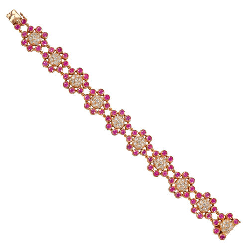 SAPHIR-BRILLANT-BRACELET : (DOBIASCHOFSKY AUKTIONEN AG)