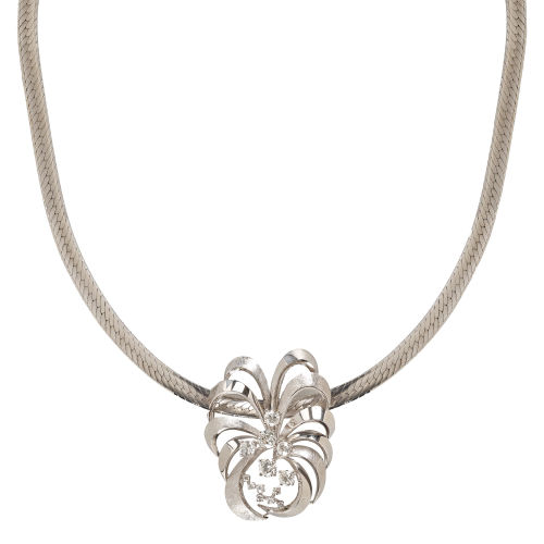 DIAMANT-ANH�NGER MIT KETTE : (DOBIASCHOFSKY AUKTIONEN AG)