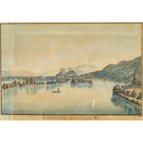 19. JH. SCHWEIZ : 'V�e de la Ville de Thoune du Cot� du Midi' (DOBIASCHOFSKY AUKTIONEN AG)