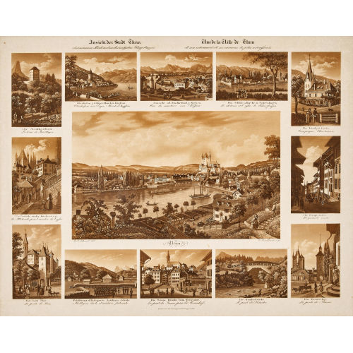 JOHANN BAPTIST ISENRING : 'Ansicht der Stadt Thun deren innern Theile und merkw�rdigsten Umgebungen' (DOBIASCHOFSKY AUKTIONEN AG)