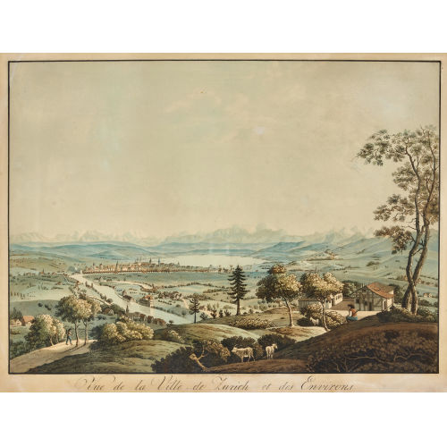 JOHANN JAKOB BIEDERMANN : 'Vue de la Ville de Zurich et des Environs' (DOBIASCHOFSKY AUKTIONEN AG)