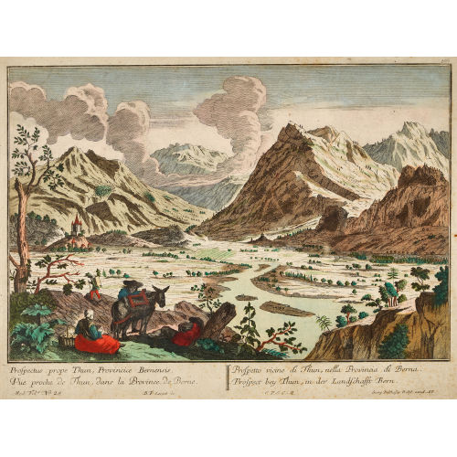 BALTHASAR FRIEDRICH LEIZEL : 'Prospectus prope Thun, Provinciae Bernensis' (DOBIASCHOFSKY AUKTIONEN AG)