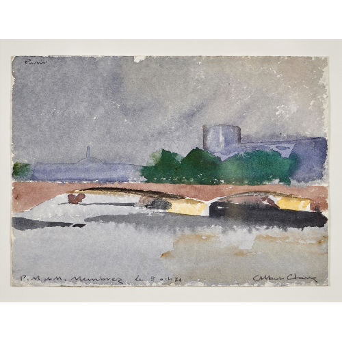 ALBERT CHAVAZ : Die Seine in Paris (DOBIASCHOFSKY AUKTIONEN AG)