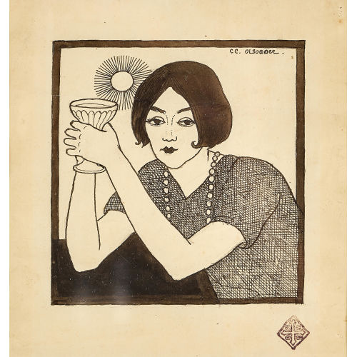 CHARLES-CLOS OLSOMMER : Dame mit Kelch (DOBIASCHOFSKY AUKTIONEN AG)